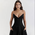 Long Skirt Strapless Skirt V Pointed Dress