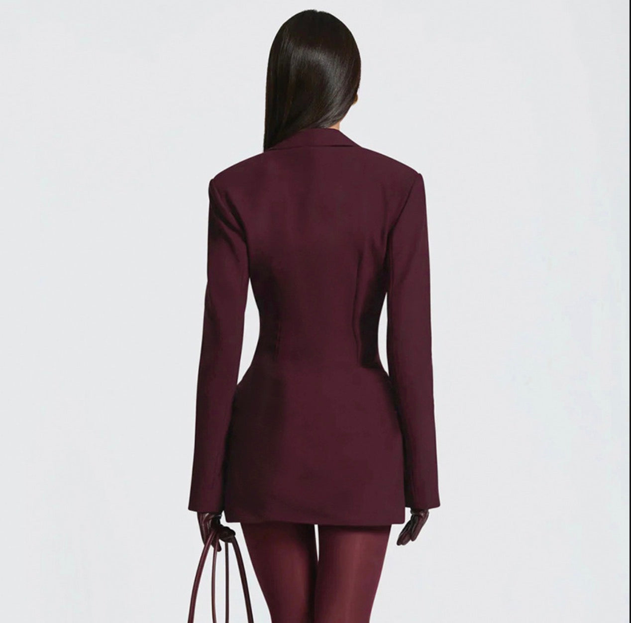 V Neck Waist Slim Suit Dress