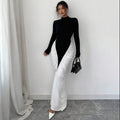 Black and White Contrast Color Dress