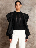 Patchwork Knit Top