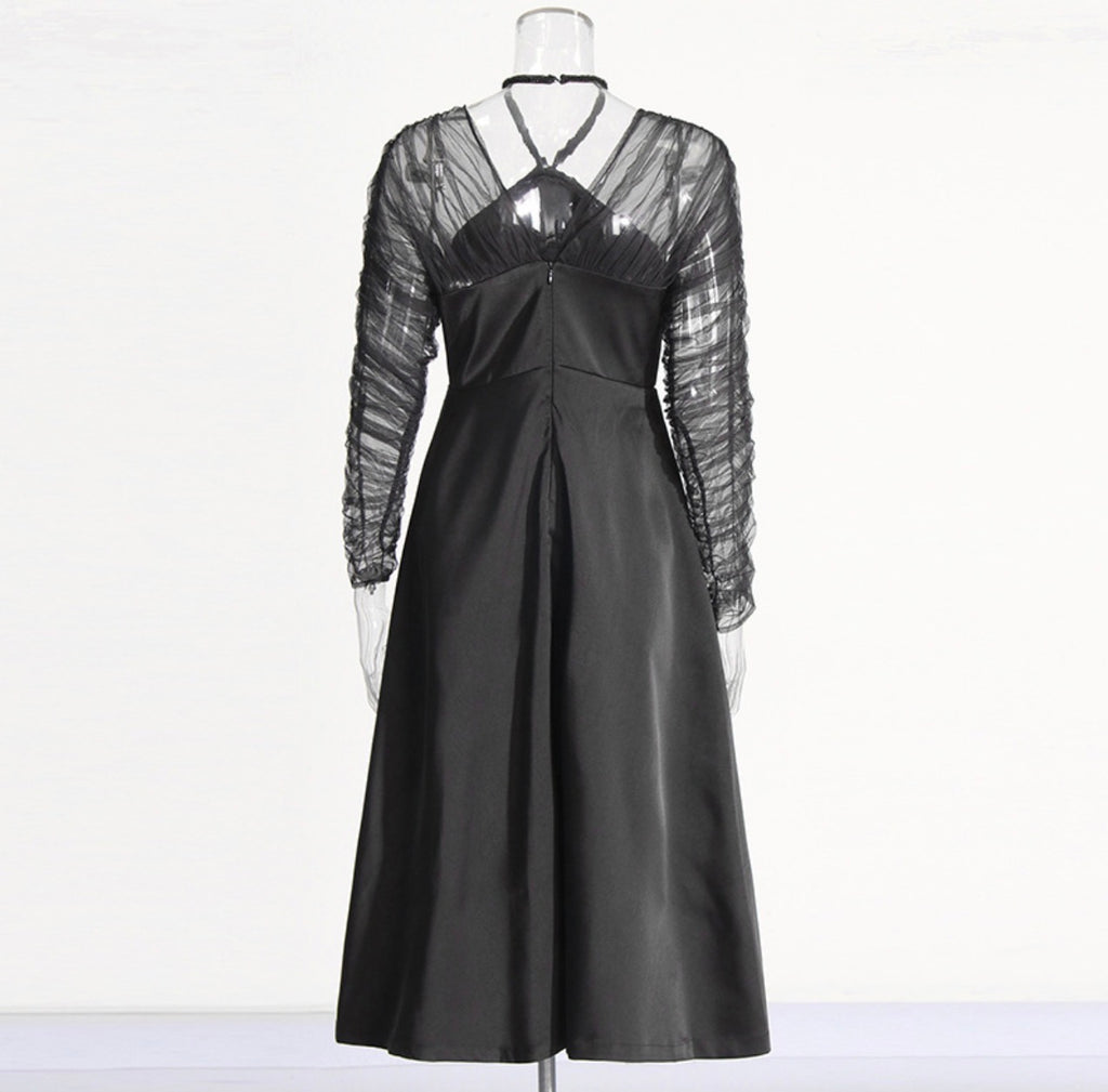 New Halter Neck Mesh See-Through