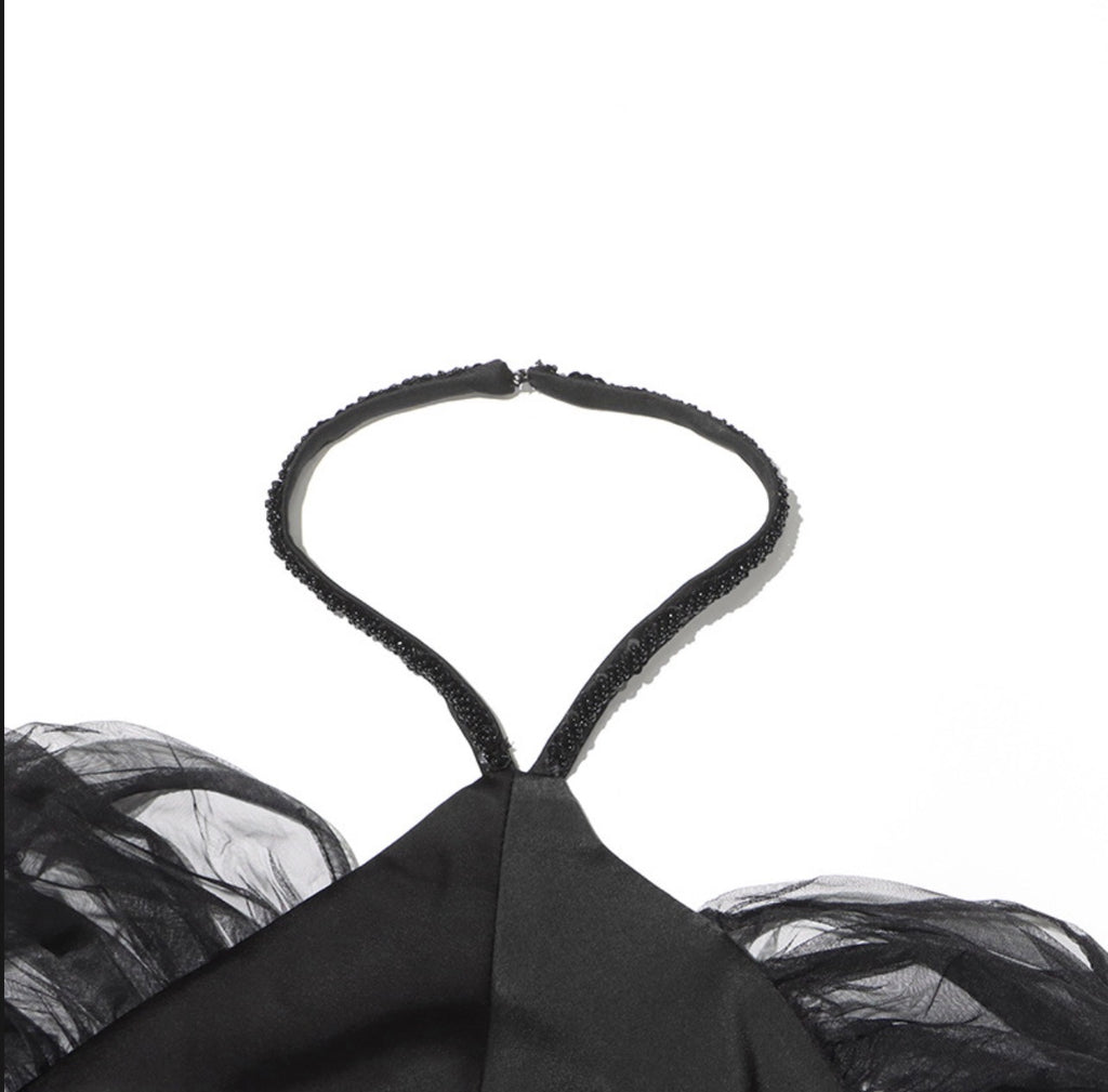 New Halter Neck Mesh See-Through