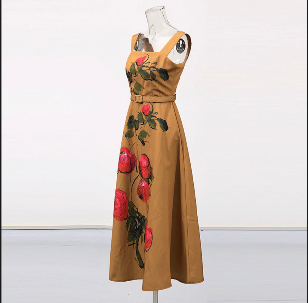 Floral Retro Long Dress