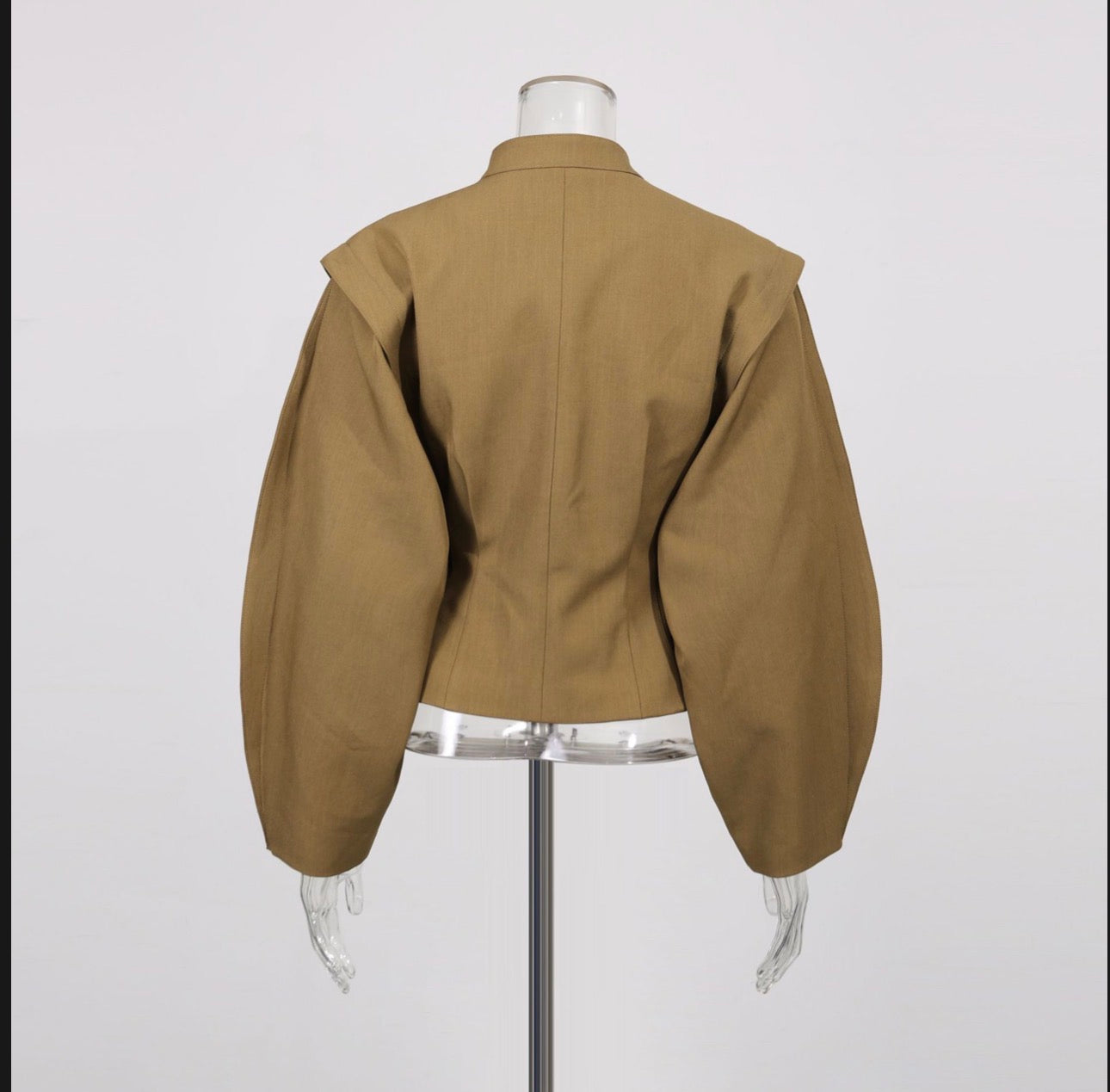Khaki Waist-Cinching Jacket