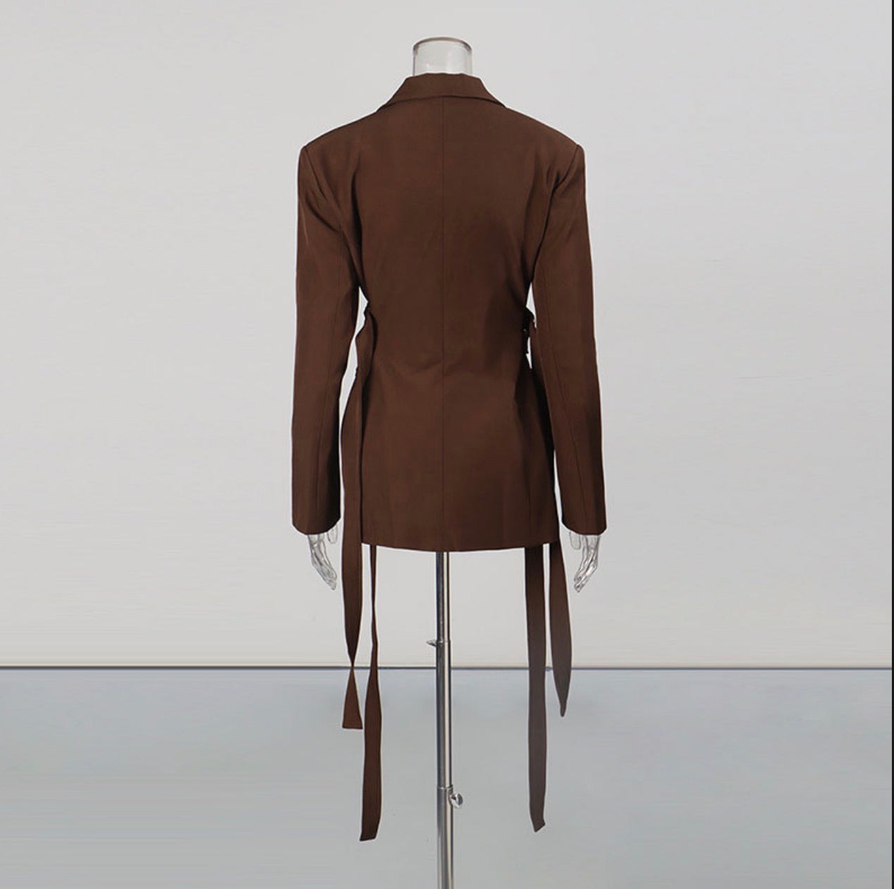 Metal Ring Buckle Waist Jacket