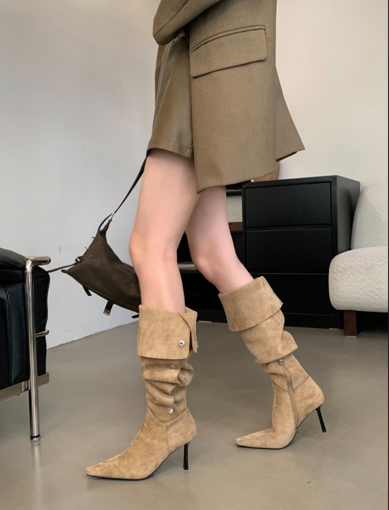 Two-Way Reversible Boots High-Heels