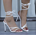 Stiletto Peep-Toe Wedge Heels