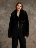 Black Plush Short Coat