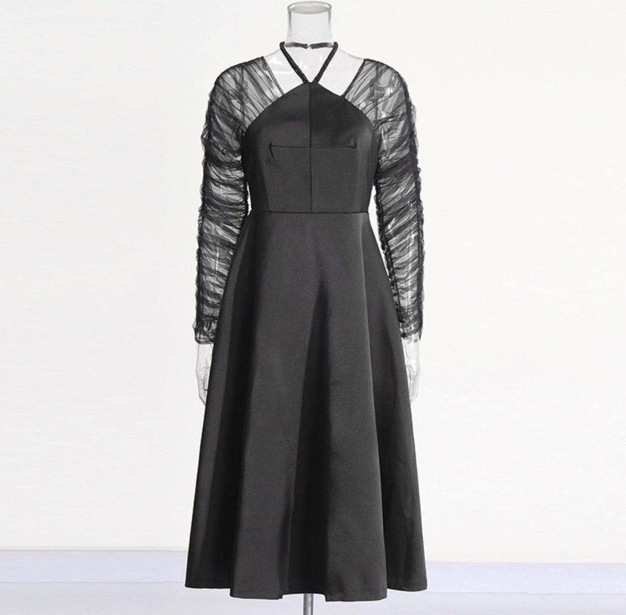 New Halter Neck Mesh See-Through