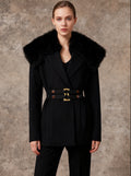 Waist Buckle Waist-Cinching Blazer