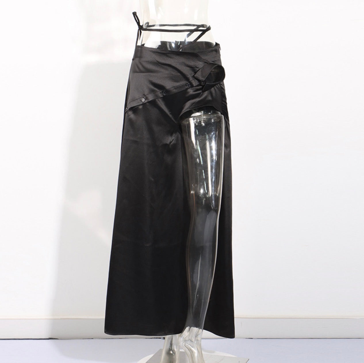 High-Waisted Slit Skirt