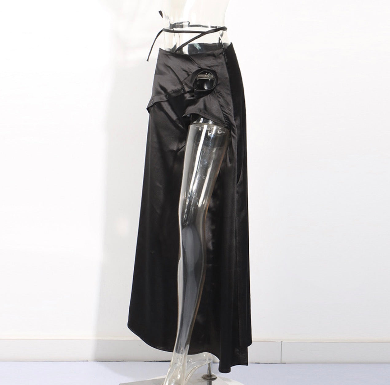 High-Waisted Slit Skirt