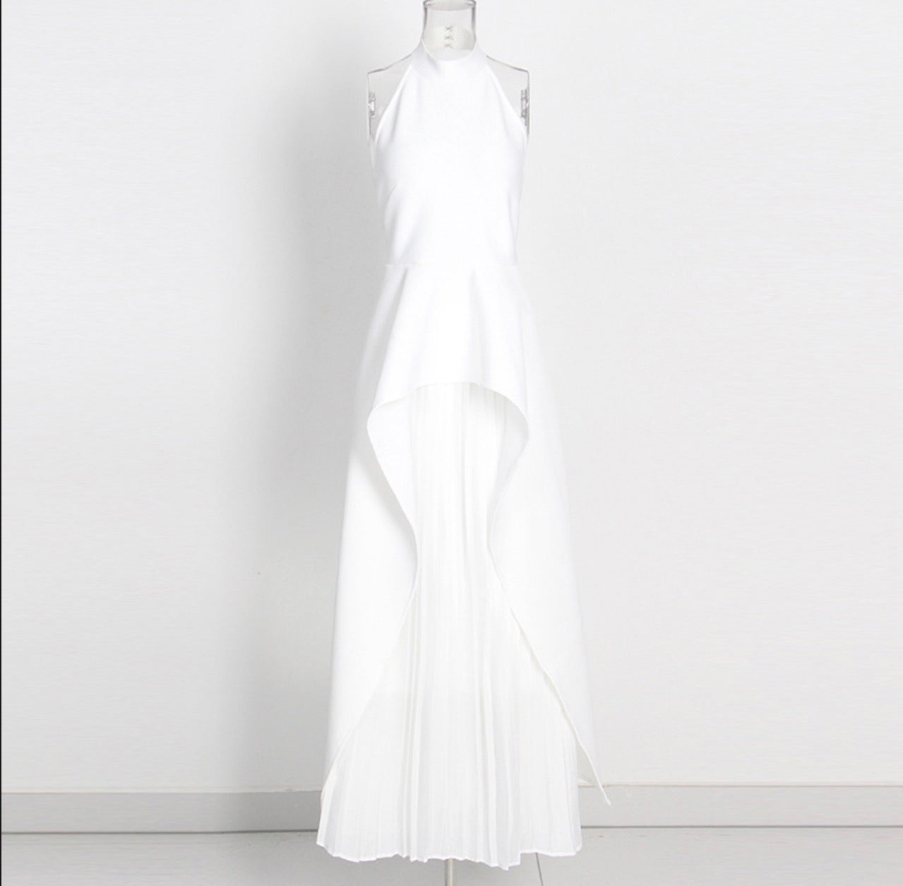 Backless Sleeveless Top High-Waisted Skirt