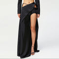High-Waisted Slit Skirt