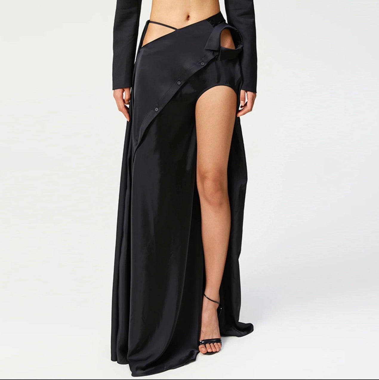 High-Waisted Slit Skirt