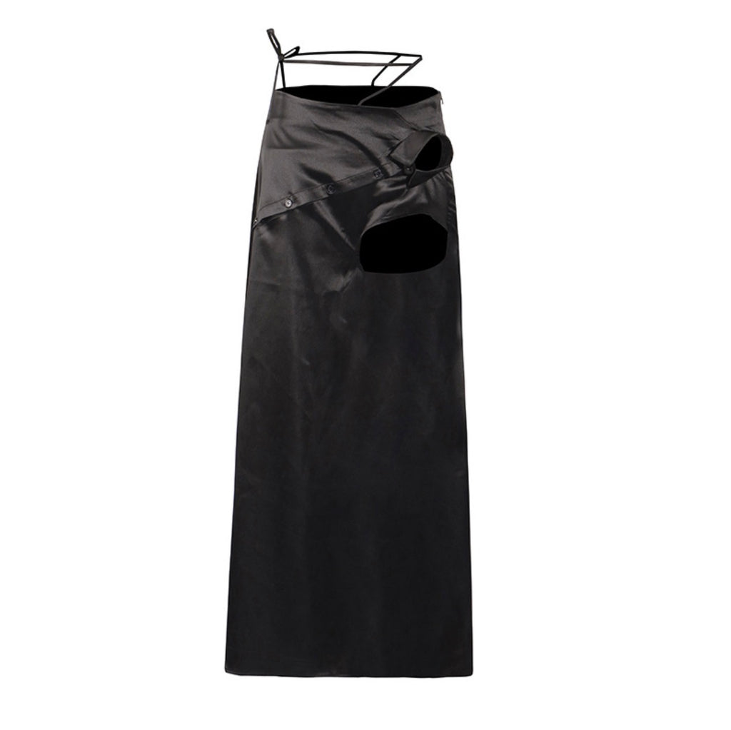 High-Waisted Slit Skirt