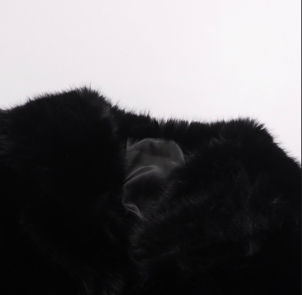 Black Plush Short Coat