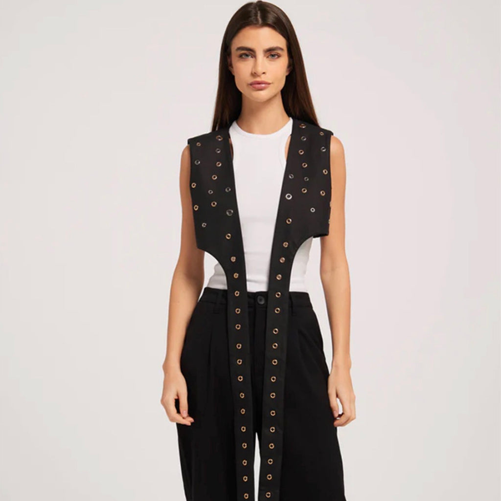 Sleeveless Studded Vest