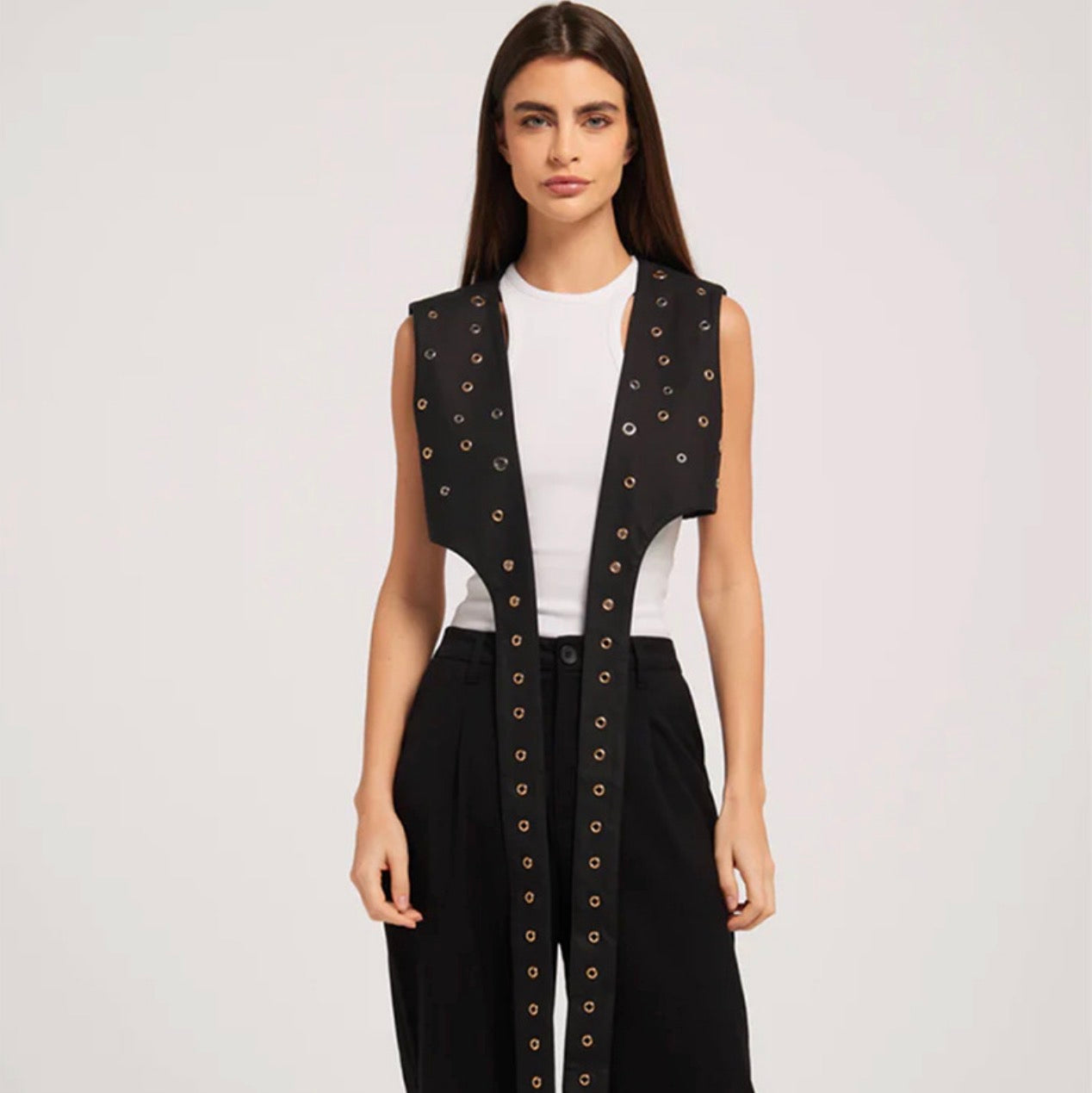 Sleeveless Studded Vest