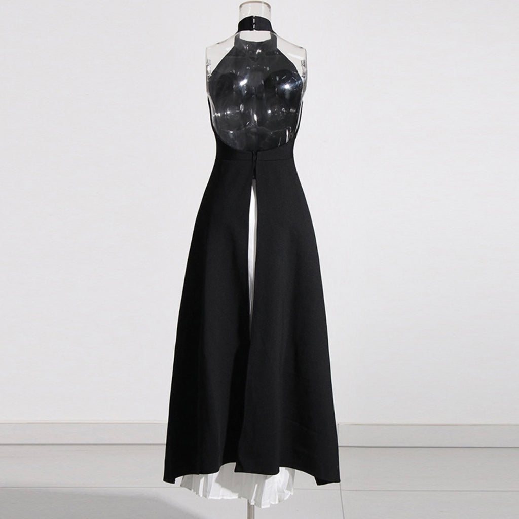 Backless Sleeveless Top High-Waisted Skirt