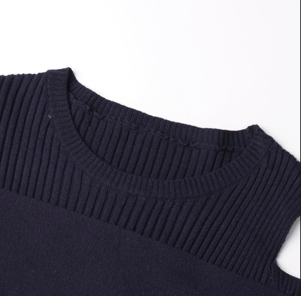Two-Piece Off-Shoulder Knit Top