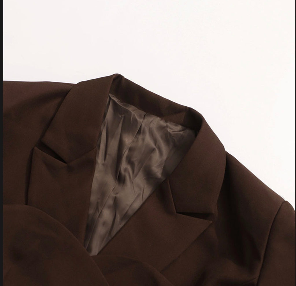 Metal Ring Buckle Waist Jacket