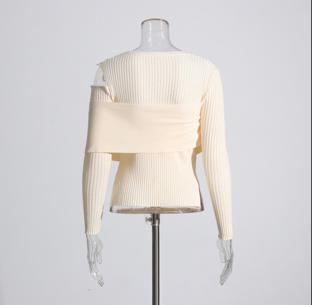 Two-Piece Off-Shoulder Knit Top