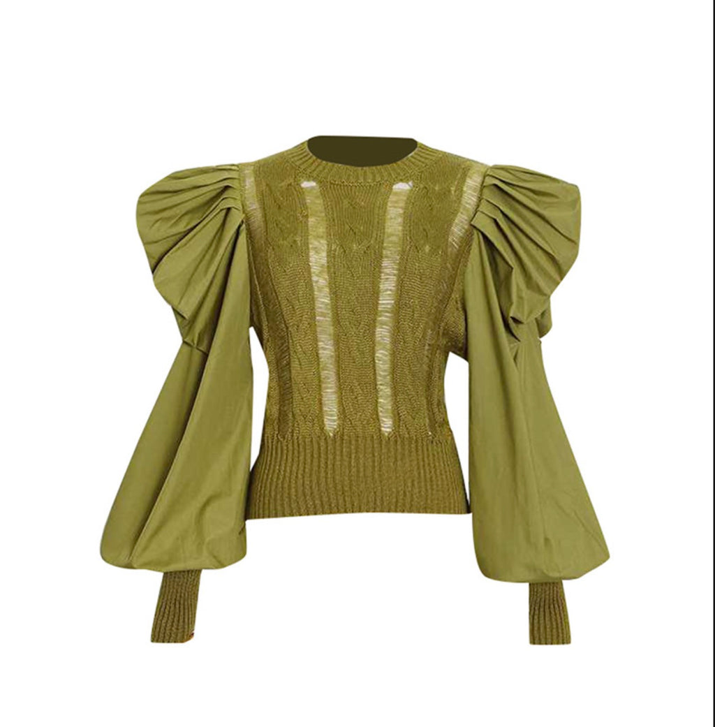 Patchwork Knit Top