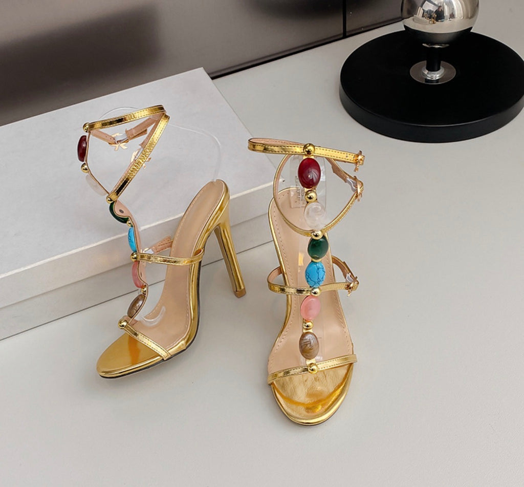 Stiletto High Heels Buckle Sandals 11CM