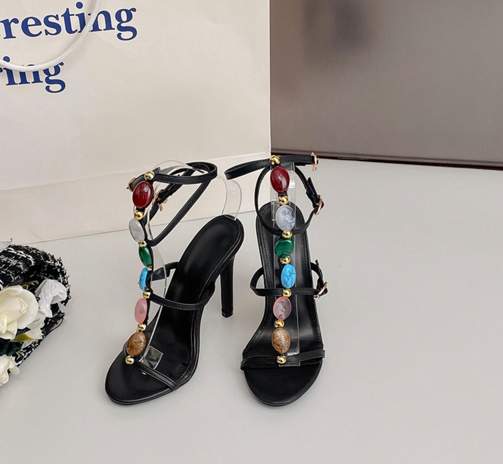 Stiletto High Heels Buckle Sandals 11CM