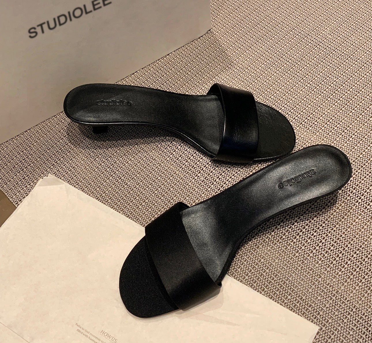 Silk One-Strap High-Heeled Slippers