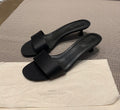 Silk One-Strap High-Heeled Slippers