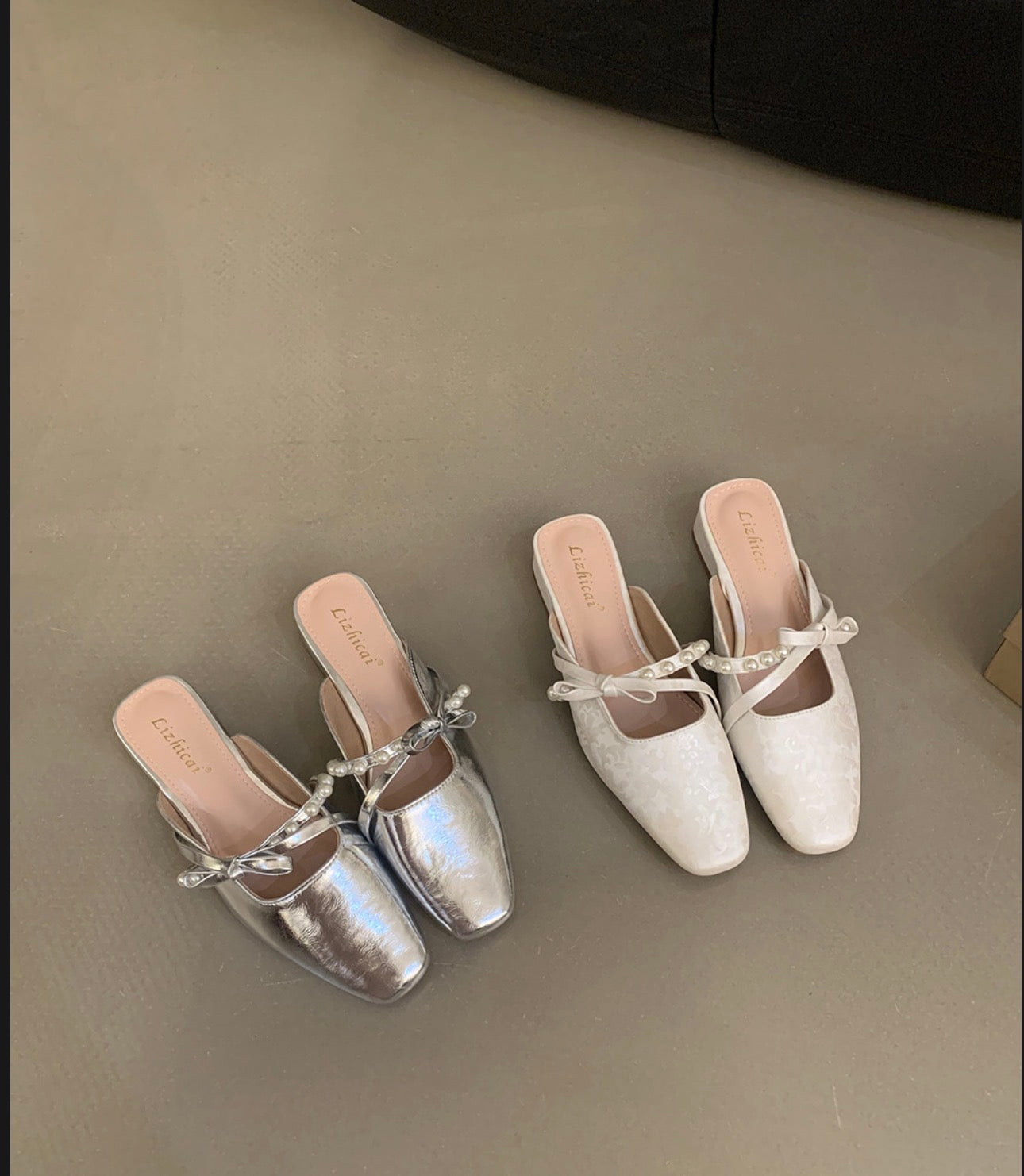 French-Style Pearl Shallow-Mouth Chunky Heel